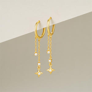 Ensemble de bijoux Starburst, collier, boucles d'oreilles, bracelet, argent sterling 925, zircone cubique - Product Image 3