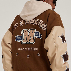 Veste d'hiver unisexe personnalisée avec broderie, nouvelle veste bomber universitaire, veste varsity, 100% laine, coupe-vent, style punk - Product Image 4