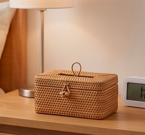 Premium Rattan <b>Napkin</b> <b>Holder</b> With Vintage Design For Dining Room Kitchen Modern Table Decoration And Bathroom Use - Product Image 3