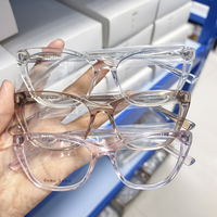 Liquidation de stock en gros : Montures optiques tendance en acétate grande taille pour femmes, lunettes en acétate, vente chaude, assortiment coloré mixte