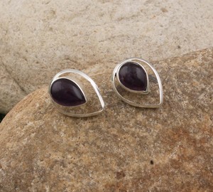 Boucles d'oreilles pendantes en argent sterling 925 avec grenat rouge naturel, bijoux fins faits à la main, vente en gros pour les détaillants - Product Image 5