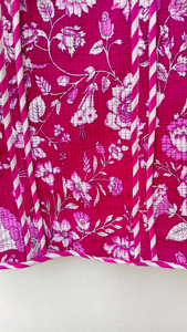 Nuevo Bolso Tote de Algodón Acolchado Hecho a Mano de Primera Calidad, Elegante, con Estampado Floral, Cierre de Cremallera, Bolso de Hombro para Compras - Product Image 2