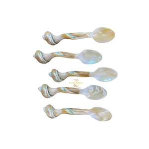 Cuchara de Concha de Perla Natural Hecha a Mano, Vajilla Ecológica, Elegante Cuchara de Madreperla para Comer y para Postre - Product Image 6