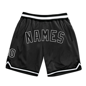 Shorts de basket-ball en mesh sublimé noir pour hommes, légers, en polyester, pour l'entraînement et les matchs, uniforme d'équipe - Product Image 1