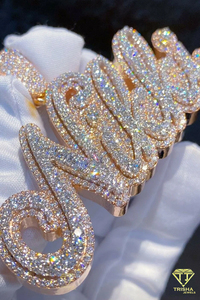 Collier pendentif de luxe « Nikki » avec diamants de laboratoire, style hip-hop, cadeau pour elle - Product Image 2
