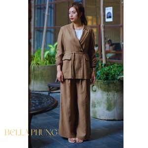 Pantalon facile Pantalon de couture décontracté 100% Lin 100% rayonne Qualité polyvalent jambe large Mode PRODUIT ORIGINE Vietnam - Product Image 6