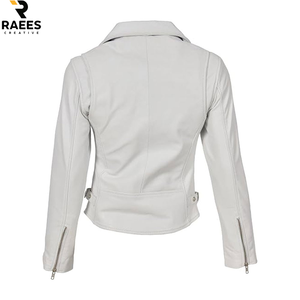 Best Selling Women's <b>Long</b> Breathable <b>Leather</b> <b>Jacket</b> Plain Design Customizable Casual Wear for Wholesale - Product Image 2