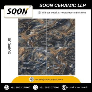 กระเบื้องบุผนังลายหินอ่อนธรรมชาติแบบมันเงา ขนาด 600x600 มม. หนา 20 มม. ลายหินเลียนแบบ ดีไซน์ทันสมัย ทนไฟ - Product Image 2