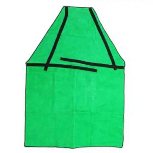 Durable Sleeveless Industrial Safety <b>Apron</b> Cowhide Split <b>Leather</b> Cotton Fire Prevention Insulated Stain Wear-Resistant Plain - Product Image 3