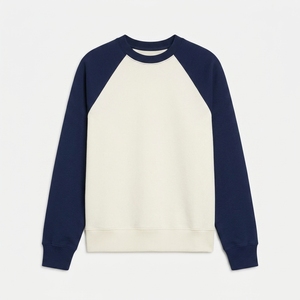 เสื้อสเวตเชิ้ตคอกลมแขนราแกลนสำหรับผู้ชาย สีพื้น ผ้าถัก คอตตอน สวมใส่สบายๆ สำหรับฤดูใบไม้ร่วง ทรงปกติ - Product Image 5