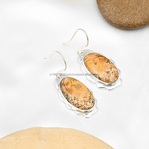 <b>Earring</b>, Handmade Solid 925 Sterling Silver <b>Earring</b>, Statement <b>Earring</b>, Gemstone <b>Earring</b>, Gift for her, - Product Image 1