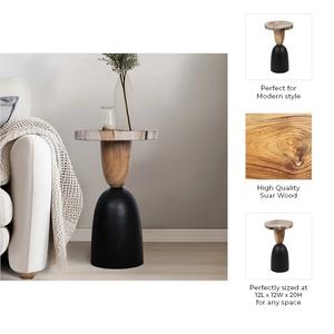 Mesa Auxiliar Escultural con Base Elevada y Tapa Redonda, Silueta Cónica Elegante y Diseño Contemporáneo Audaz para Bares - Product Image 4