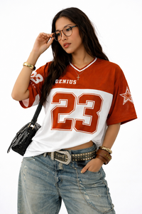 Jersey Deportivo Sublimado con Logotipo Personalizado al Mejor Precio, Jersey de Fútbol Americano de Malla Personalizado para Mujer, Uniforme de Fútbol Americano - Product Image 5