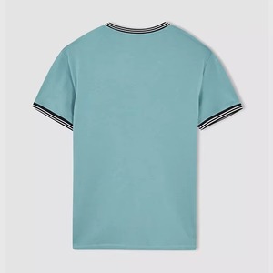 เสื้อยืดคอกลมแขนสั้นสำหรับผู้ชายทรงปกติทรงหลวมผ้าฝ้ายคอกลมแขนสั้นทรงลำลองทรงพอดีตัวปกติสีทึบ - Product Image 4