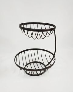 Minimalist 3 Tier Wire Bowl Fruit <b>Display</b> Organizer For Modern Kitchen Counter With Clean Design - Product Image 6