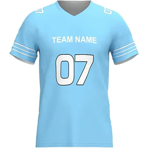 Maillot de football américain de dernière génération, confortable, couleur unie, personnalisé, pour jeunes, manches courtes - Product Image 3