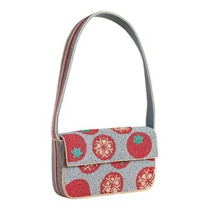 Bolso de Hombro Hecho a Mano con Cuentas de Tomate, Patrón de Fruta Roja, Bolso de Mano con Cuentas, Bolso Bonito para Mujer, Bolso para Fiesta - Product Image 1