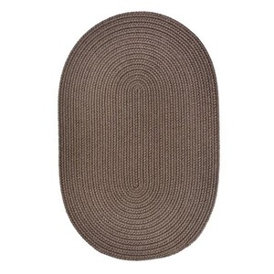 Alfombra Ovalada de Yute Trenzado, Color Sólido, Estilo Moderno, Base de Goma Antideslizante, para Sala de Estar - Product Image 1