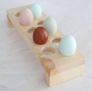 Wooden Double Row <b>Egg</b> Storage Rack Home Organizer Rack <b>Eggs</b> Refrigerator Holder Kitchen Fresh Keeping Accessories - Product Image 2