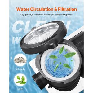 Pompa per Piscina Fuori Terra a Doppia Velocità 1.5HP/0.35HP 110V, Alta Portata 3450 GPM con Sollevamento 54 ft, Bassa Portata 52 GPM con Sollevamento 14 ft - Product Image 6