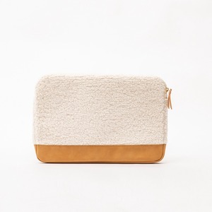 Sac pour tablette en sherpa blanc, housse de protection pour ordinateur portable, sac de rangement polyvalent - Product Image 1