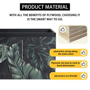 Pannello per Mobile da Bagno da 24 Pollici con Armadietti e Vani Portaoggetti per Vanità da Bagno - Product Image 2