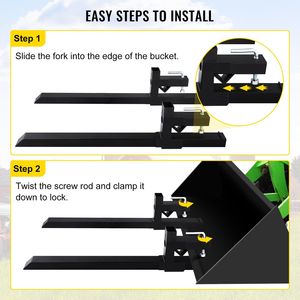 Forche per Pallet con Capacità di 2000 libbre, Accessori per Carrelli Elevatori per Trattori e Minipale - Product Image 4