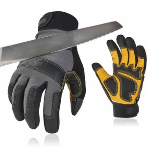 Gants de travail de sécurité résistants aux chocs, antidérapants, avec poignet réglable, protection industrielle, 100% polyester, logo personnalisé sur le devant - Product Image 5