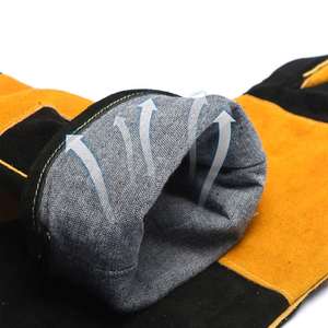 Gants de soudage personnalisés en cuir de vachette, gants de soudage de haute qualité, gants de soudage résistants à la chaleur, gants de sécurité - Product Image 3