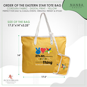 กระเป๋าโท้ทสีเหลือง "มันเป็นเรื่องของ OES ที่คุณคงไม่เข้าใจ" |   กระเป๋าโท้ทกันน้ำสีเหลืองอีสเทิร์นสตาร์แบบสั่งทำพิเศษ - Product Image 6