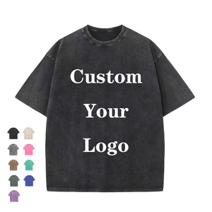 Camiseta con Logotipo Personalizado, Camiseta Deportiva, 100% Algodón, Estilo Vintage, Unisex, Talla Grande, Ecológica, de Lujo, Lavada, Camiseta Cultural - Product Image 1