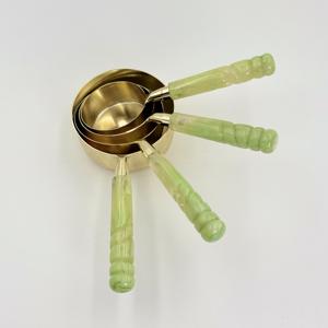 Tazas y Cucharas Medidoras de Acero Inoxidable con Mango Largo de Resina, Cuchara Medidora de Gran Capacidad, 10 Piezas MOQ, Aptas para Lavavajillas - Product Image 2