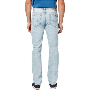 Jeans en denim bleu clair délavé pour homme, pour un style décontracté, streetwear, usage quotidien et vêtements OEM - Product Image 2