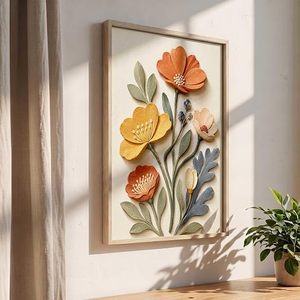 Cadre en bois écologique fait main, boîte à ombre rectangulaire verticale, impression couleur intégrale en relief, décoration murale moderne, pour table - Product Image 2