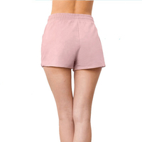 Shorts de survêtement décontractés pour femme en molleton 100 % coton, idéaux pour l'entraînement et la course, motif uni avec poches – Nouvelle collection très prisée