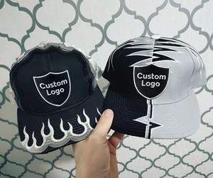 Casquettes de baseball ajustées unisexes personnalisées avec broderie 3D en relief, sportives, 100% coton, logo flamme, snapback - Product Image 4