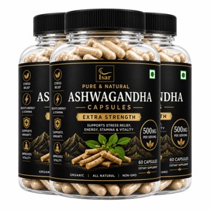 Cápsulas de Ashwagandha de Primera Calidad, las Más Vendidas, en Polvo de Raíz de Ashwagandha, Veganas, para Hombres y Mujeres, Apoyo para la Energía y la Resistencia - Product Image 1