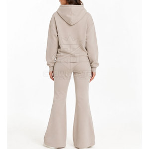 Custom Logo Design Women Patch Work Lounge Wear Set Casual Hooded Tracksuit Style With Comfortable Fit And Durable Fabric - Product Image 6