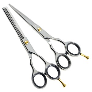 KOUNAIN Professional Handmade Designer Hairdressing <b>Scissors</b> 9CR13 Stainless Steel Right-Handed 28 Teeth Sharp Made Pakistan - Product Image 5