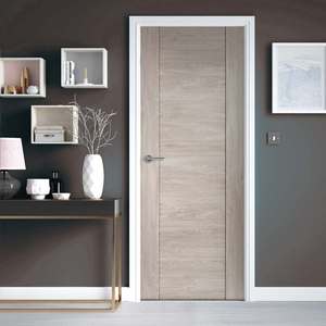 Water Resistant Soundproof Melamine PVC Wooden Veneer Composite WPC Door Great for Coastal Area High <b>Moisture</b> Locations - Product Image 5