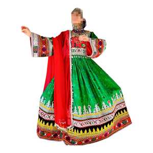 Designer Afghani Casual <b>Dresses</b> Bohemian Tribal Embroidered Festival Wear Premium Women's Fashion Outfit - Product Image 1