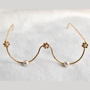 Handmade Brass Gold Plated Facelet eyewear Jewelry Set for Women Bridal Indian Necklace & Earrings Wholesale Manufacturer - Product Image 2