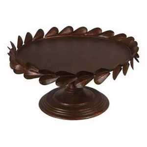 Decorative Metal Pedestal Fruit Bowl Leaf Design Serving Tray Centerpiece <b>Stand</b> for Dining Table Wedding Party Hotel Display - Product Image 3