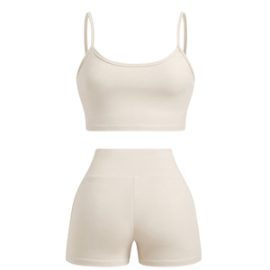Ensemble de yoga OEM en nylon élasthanne haute élasticité, anti-transparence, respirant, sensation seconde peau, tenue de sport 2 pièces : soutien-gorge de sport et legging - Product Image 2