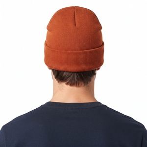 Ensemble bonnet et écharpe unisexe en acrylique orange tricoté pour l'hiver, respirant, doux, coupe-vent, idéal pour le ski - Product Image 6