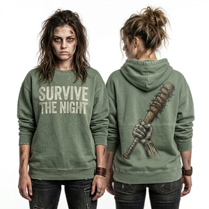 Sudadera con capucha negra para mujer, con lavado ácido, estampado de mano esquelética en el pecho, gráfico de silueta de cementerio en la espalda, estilo gótico desgastado, streetwear - Product Image 2