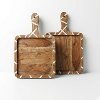 Natuurlijk houten snijplank voor de keuken, dik, duurzaam, voedselveilig, glad oppervlak, multifunctioneel voor vlees en fruit