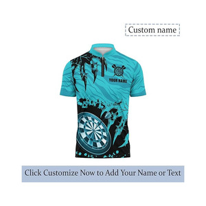 Camiseta de dardos de poliéster personalizada, sublimación, venta al por mayor, transpirable, de secado rápido, 100% poliéster. - Product Image 2