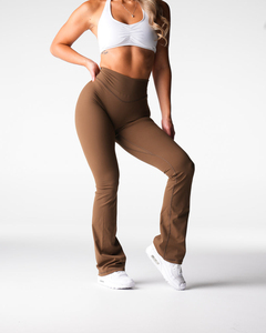 Wholesale Effortless <b>Flare</b> <b>Leggings</b> Figure Flattering Hip Seam High Waist & Active Wear Fashion Gym <b>Leggings</b> For Women - Product Image 2