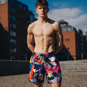 Pantalones Cortos Deportivos para Hombre, para Correr y Gimnasio, con Cintura Alta y Cordón Ajustable, Sublimados, para Entrenamiento y Fitness - Product Image 6